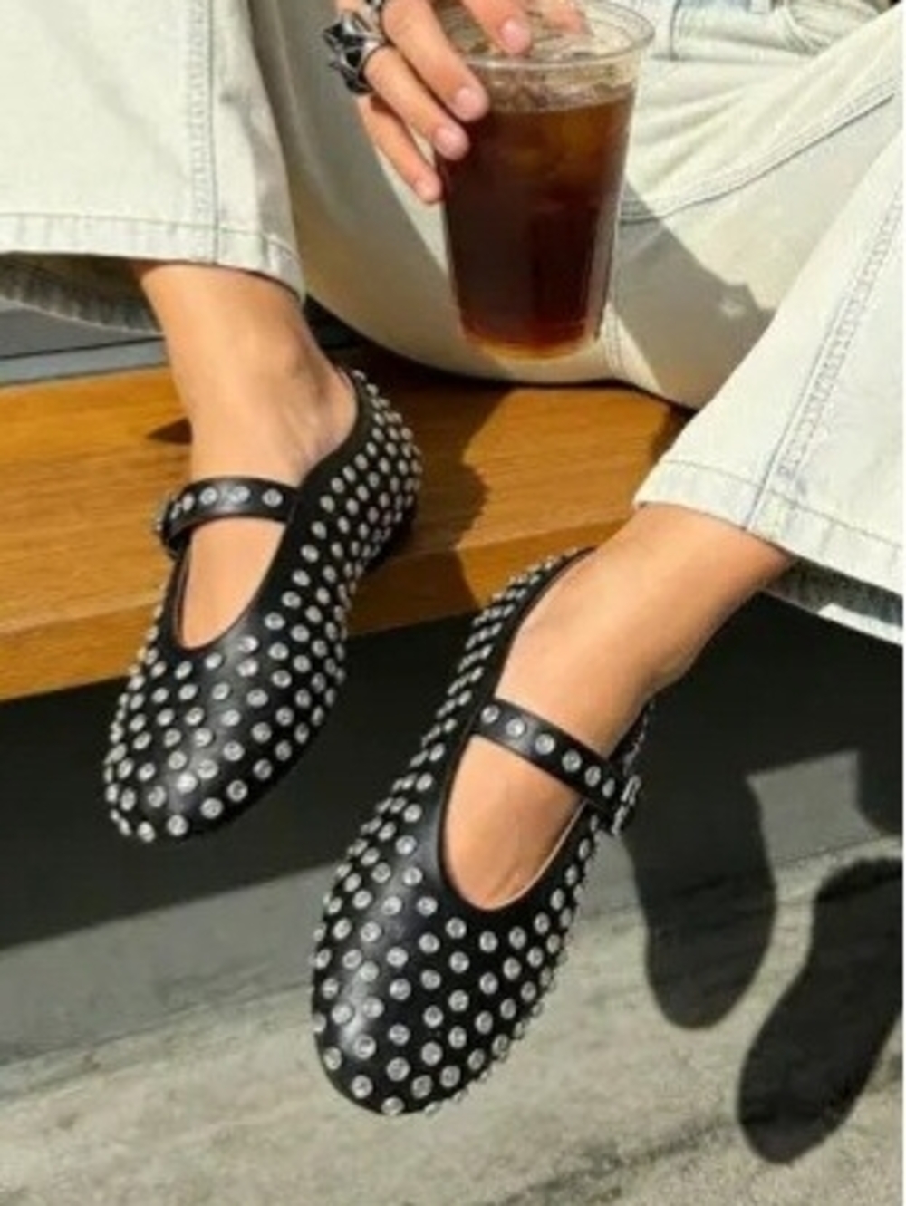 Women's Issa Rhinestone Mary Jane Ballet Flats - A New Day Size 6 & 8 - Picture 3 of 16